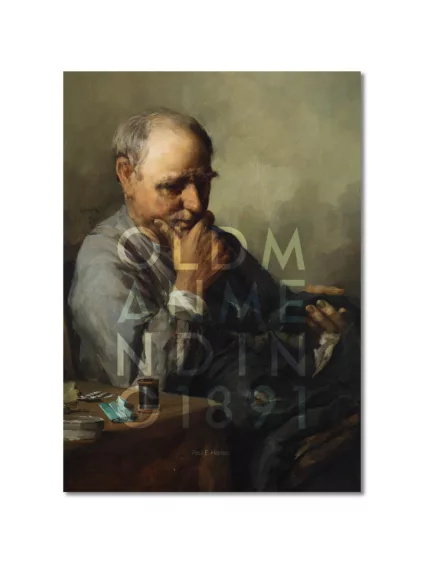 ‘Old Man Mending’ by Harney