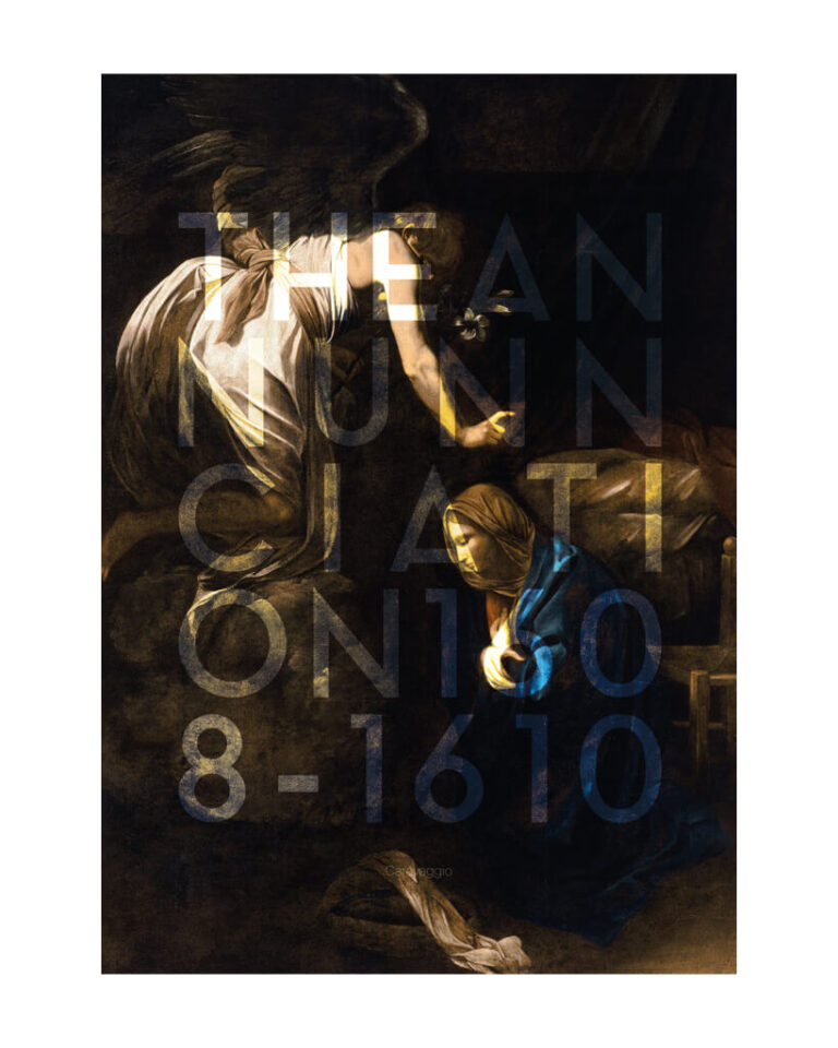 Caravaggio's 'The Annunciation' with a typographical twist